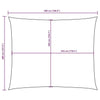 Parasole a Vela Rettangolare in Tessuto Oxford Rivestito in PU 4×5 m Blu - Image 166 of 250