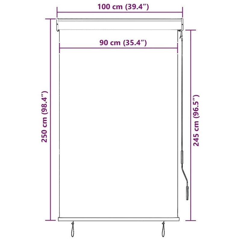 Tenda a Rullo per Esterni 100×250 cm Blu e Bianca - Image 248 of 250