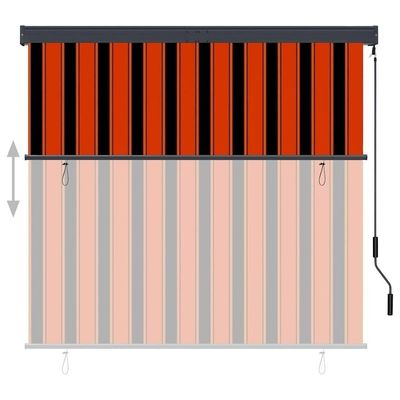 Tenda a Rullo per Esterni con Rivestimento PA 160×250 cm Arancione e Marrone - Image 198 of 250