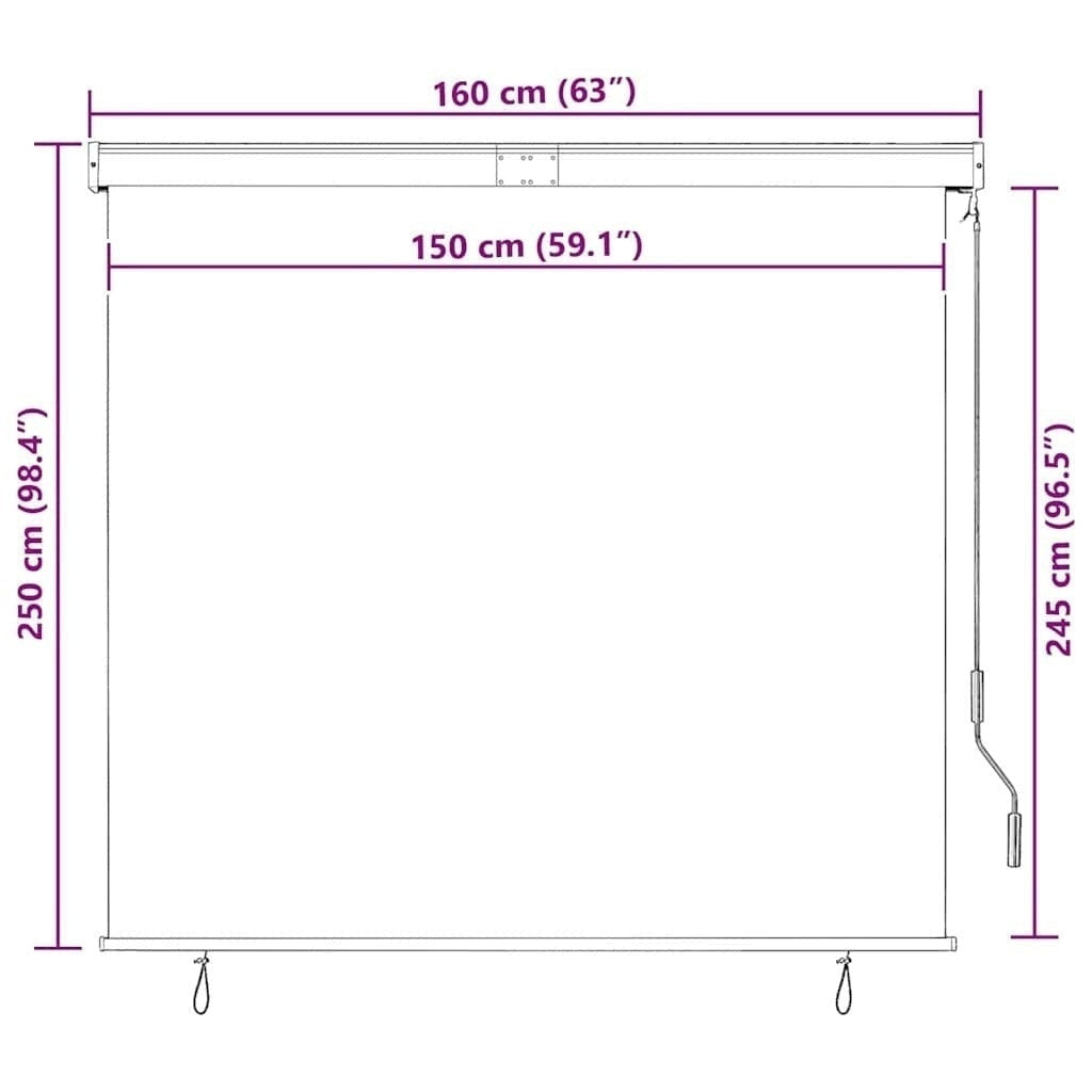 Tenda a Rullo per Esterni con Rivestimento PA 160×250 cm Arancione e Marrone - Image 208 of 250