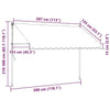 Tenda da Sole Retrattile Manuale con LED, Poliestere/Acciaio, 300 cm, Crema - Image 211 of 250