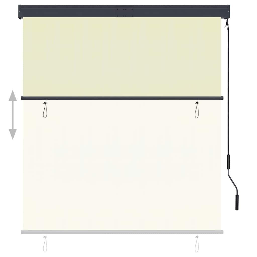 Tenda a Rullo per Esterni, Tessuto PA, Meccanismo a Manovella, 140×250 cm, Crema - Image 215 of 250
