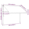 Tenda da Sole Retrattile Manuale con LED 250 cm Gialla e Blu - Image 27 of 170