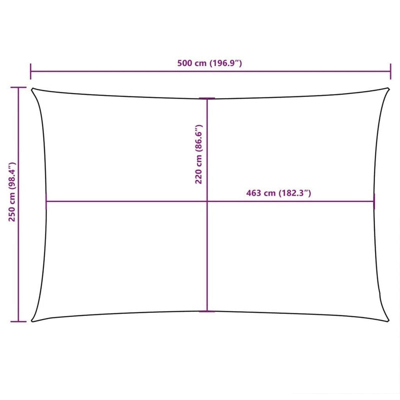 Parasole a Vela Oxford Rettangolare 2,5×5 m Blu - Image 224 of 250