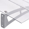 vidaXL Door Canopy, 150x90 cm, PET and Steel, Silver and Transparent - Image 187 of 228