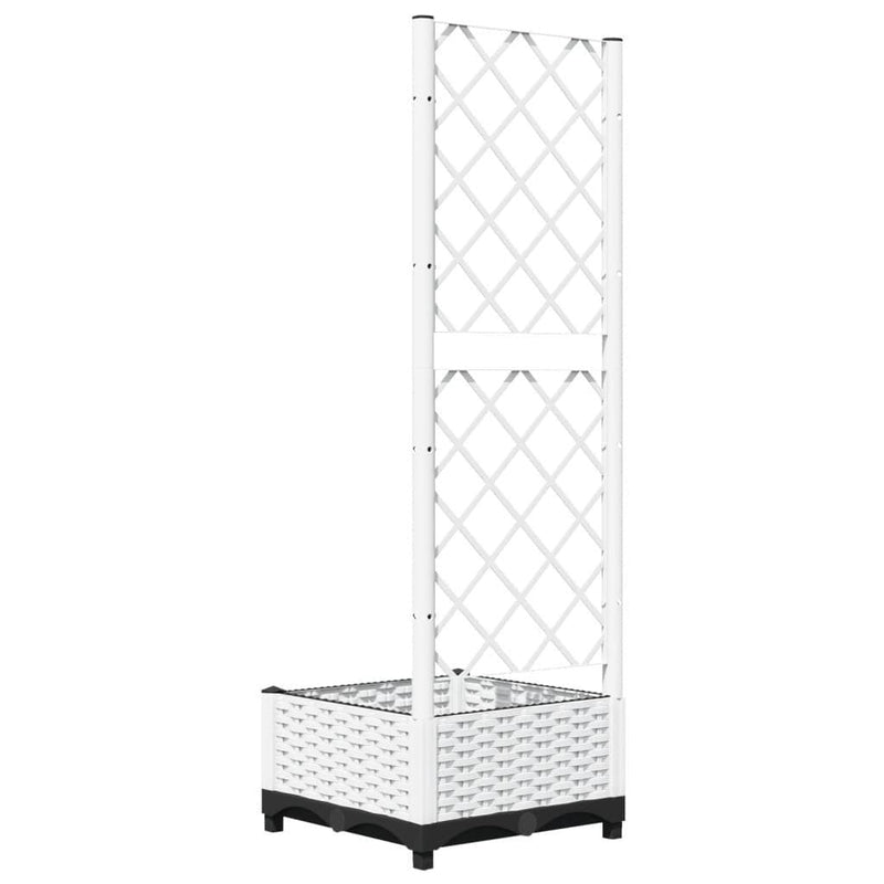 Fioriera da Giardino con Graticcio in PP 40×40×121,5 cm Bianco - Image 168 of 250