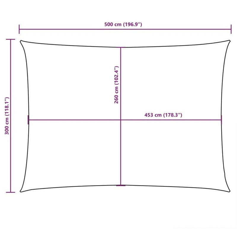 Parasole a Vela Oxford Rettangolare 3×5 m Antracite - Image 45 of 250