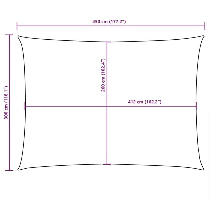 vidaXL Oxford Fabric Sail Shade 3 x 4.5 m Taupe Gray - Image 192 of 250
