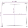 vidaXL Parasol de Vela Cuadrado de Lona Oxford 6x6 m Blanco - Image 153 of 249