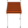 vidaXL Manual Retractable Awning, 100 cm Width, Orange and Brown - Image 178 of 250