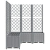 vidaXL Garden Planter with Trellis, PP, 120x40x136cm, Light Grey - Image 185 of 248