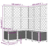 vidaXL Garden Planter with Trellis, PP, 120x40x136cm, Light Grey - Image 198 of 248