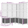 vidaXL Garden Planter with Trellis, PP, 120x40x136cm, Light Grey - Image 207 of 248