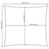 vidaXL Vela parasol cuadrada de tejido Oxford con revestimiento de PU 3x3 m Antracita - Image 180 of 250