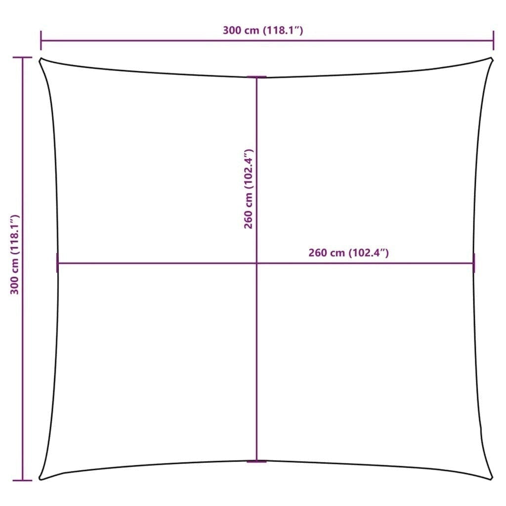 vidaXL Vela parasol cuadrada de tejido Oxford con revestimiento de PU 3x3 m Antracita - Image 180 of 250