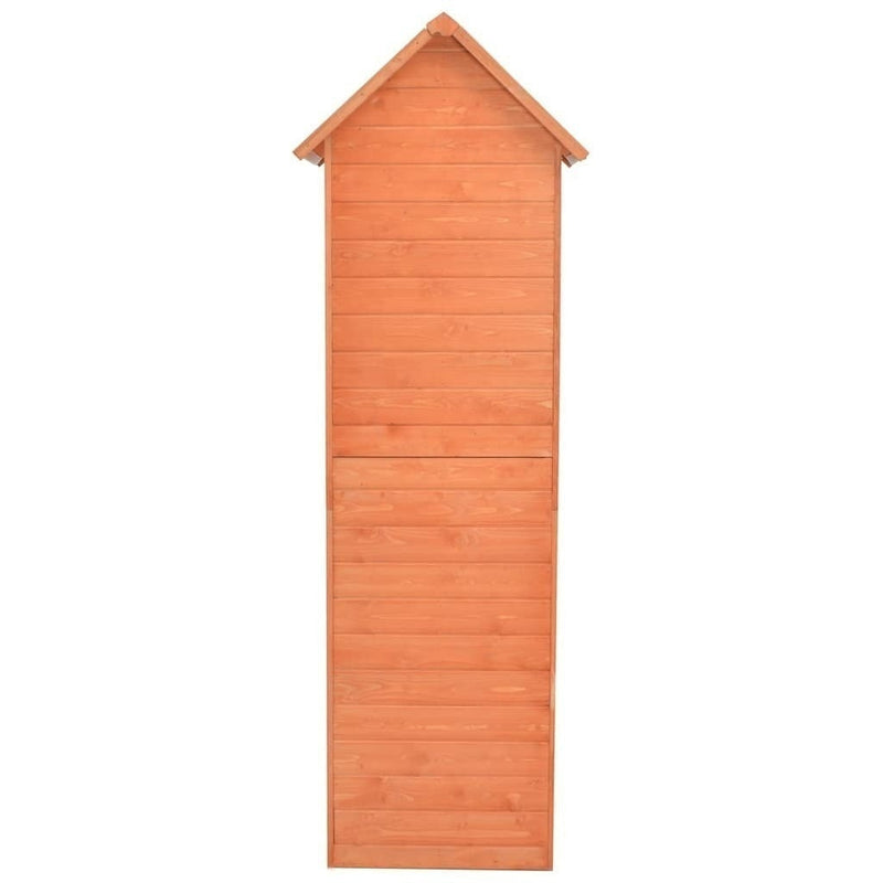 vidaXL Wooden Tool Shed 71x60x213 cm Brown - Image 189 of 250