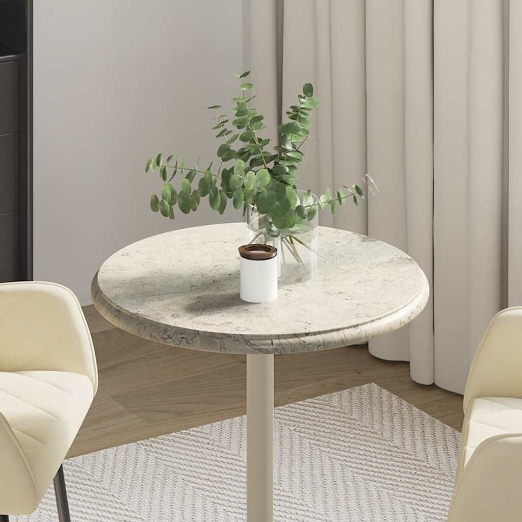 vidaXL Marble Table Top, 50 cm Diameter, Grey - Image 153 of 250