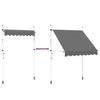 Tenda da Sole Retrattile Manuale Poliestere Rivestito PU 200 cm Antracite - Image 161 of 250