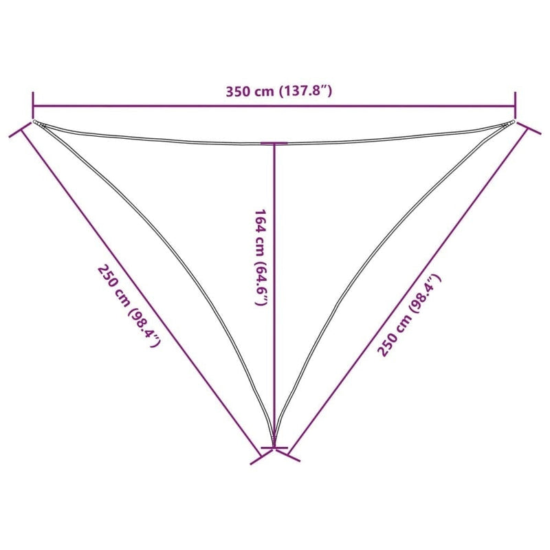 Parasole a Vela in Tessuto Oxford Triangolare 2,5×2,5×3,5 m Verde Scuro - Image 89 of 250