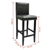 Set Tavolo Bar 4 Sgabelli Piano MDF e Legno di Pino 115×55×107 cm Nero - Image 222 of 229
