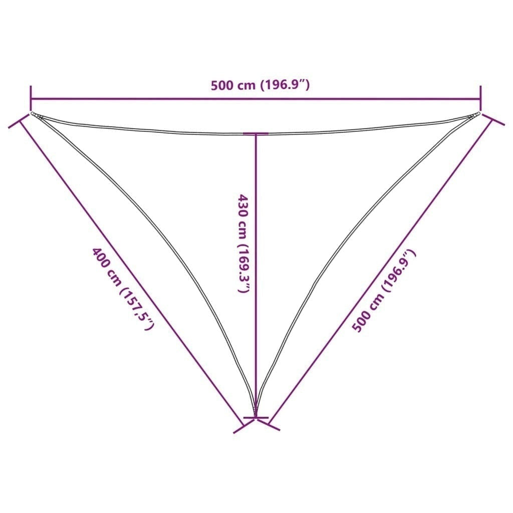 Parasole a Vela in Tessuto Oxford 4×5×5 m Rosso - Image 243 of 249
