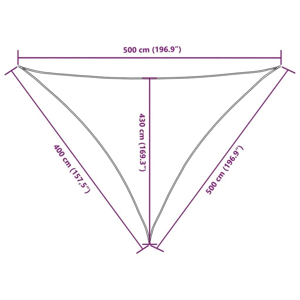 Parasole a Vela in Tessuto Oxford 4×5×5 m Rosso - Image 244 of 249