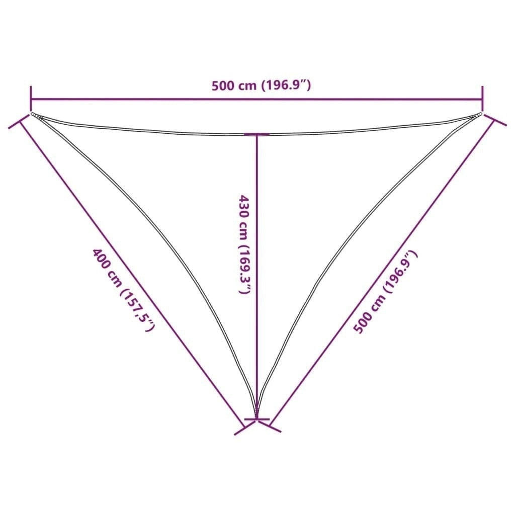 Parasole a Vela Oxford Triangolare 4×5×5 m Verde Scuro - Image 179 of 250