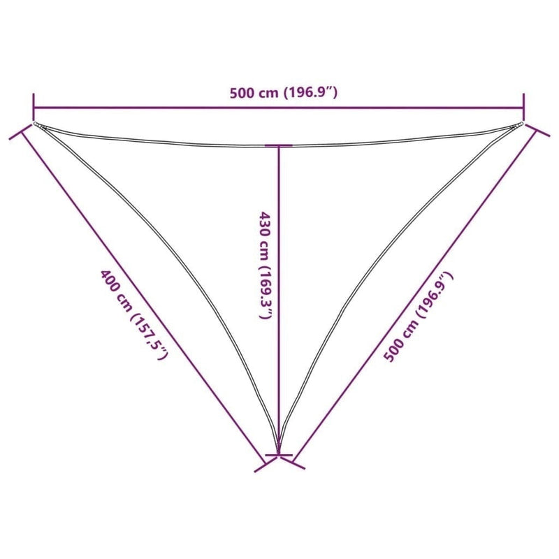 Parasole a Vela Oxford Triangolare 4×5×5 m Verde Scuro - Image 179 of 250