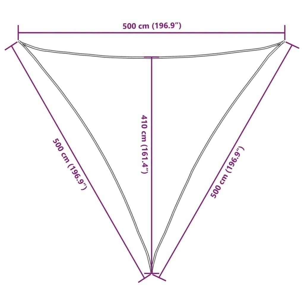 Parasole a Vela Tessuto Oxford Triangolare 5×5×5 m Verde Scuro - Image 198 of 250