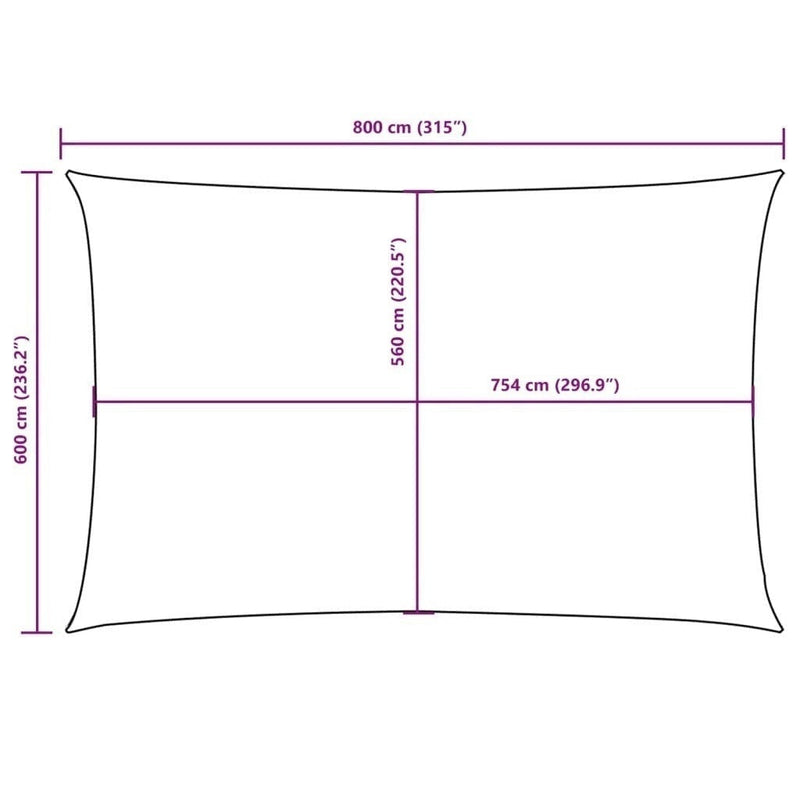 Parasole a Vela Oxford Rettangolare 6×8 m Antracite - Image 138 of 250