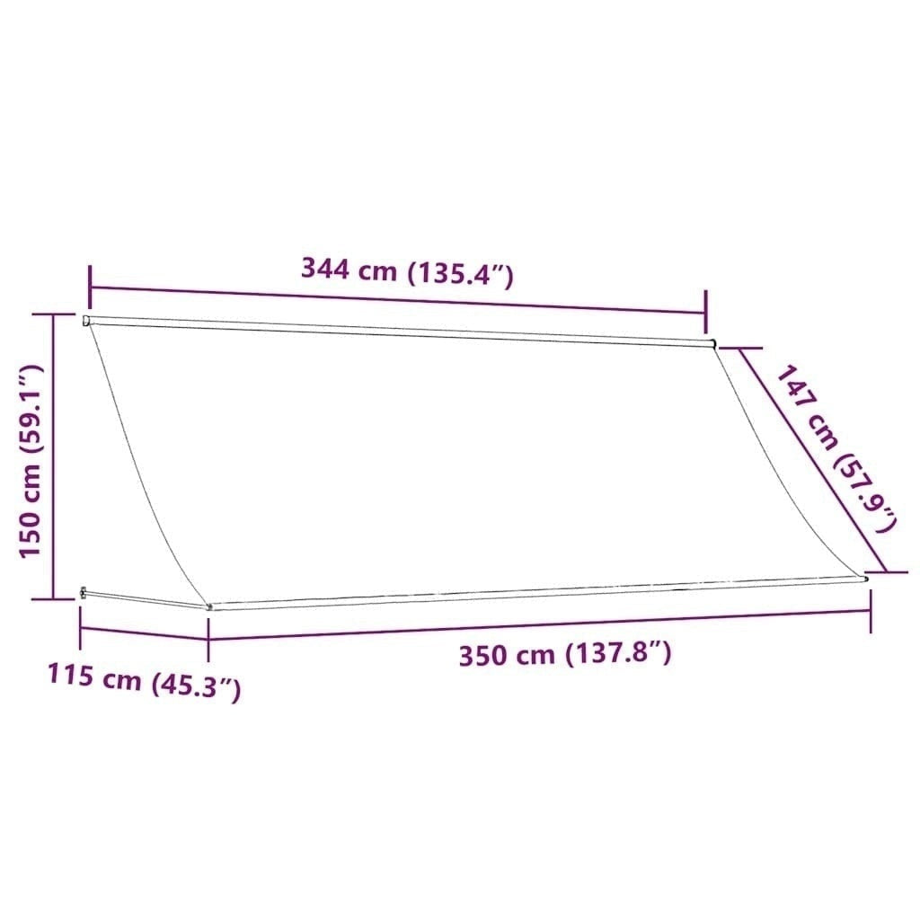 Tenda da Sole Retrattile Manuale 350×150 cm Blu e Bianco - Image 141 of 250