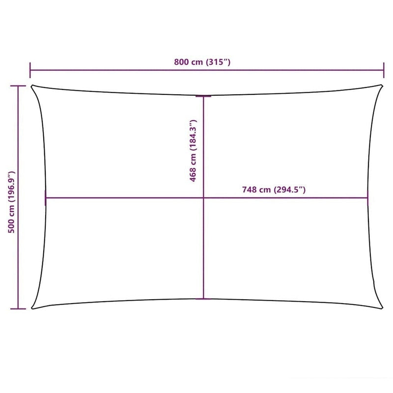 Parasole a Vela Oxford con Rivestimento in PU Rettangolare 5×8 m Antracite - Image 211 of 250