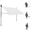 Tenda da Sole Retrattile Manuale con LED, Poliestere/Acciaio, 300 cm, Crema - Image 236 of 250
