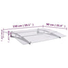 vidaXL Door Canopy, 150x90 cm, PET and Steel, Silver and Transparent - Image 222 of 228