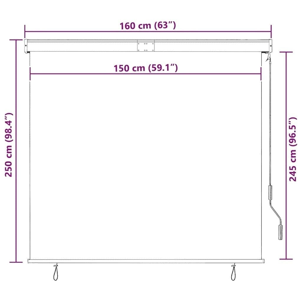 Tenda a Rullo per Esterni con Rivestimento PA 160×250 cm Arancione e Marrone - Image 239 of 250