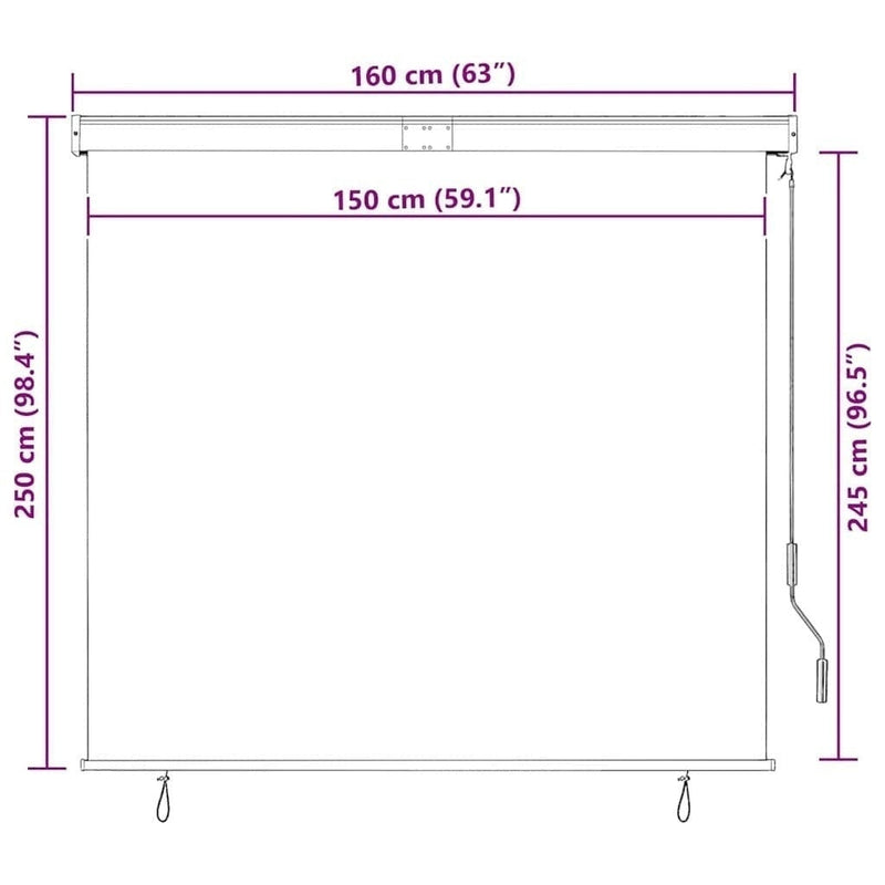 Tenda a Rullo per Esterni con Rivestimento PA 160×250 cm Arancione e Marrone - Image 239 of 250