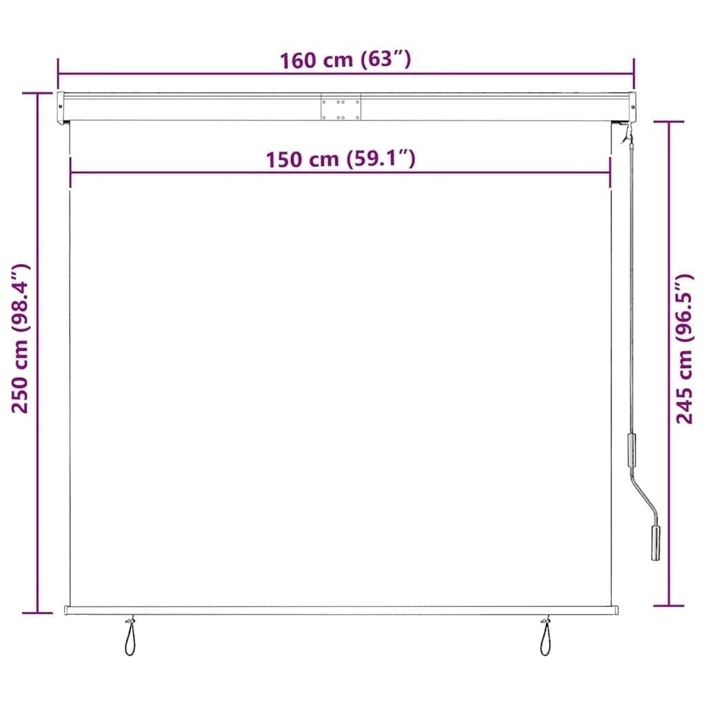 Tenda a Rullo per Esterni con Rivestimento PA 160×250 cm Arancione e Marrone - Image 241 of 250