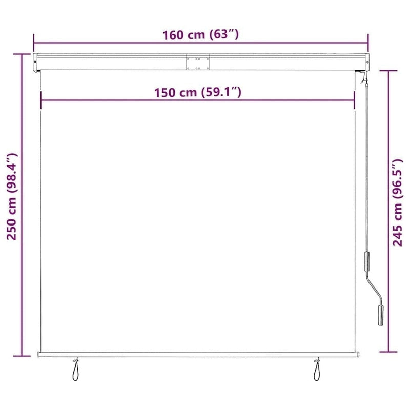 Tenda a Rullo per Esterni con Rivestimento PA 160×250 cm Arancione e Marrone - Image 241 of 250