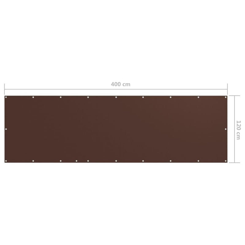 Paravento Balcone in Tessuto Oxford Rivestito in PU 120×400 cm Marrone - Image 96 of 250