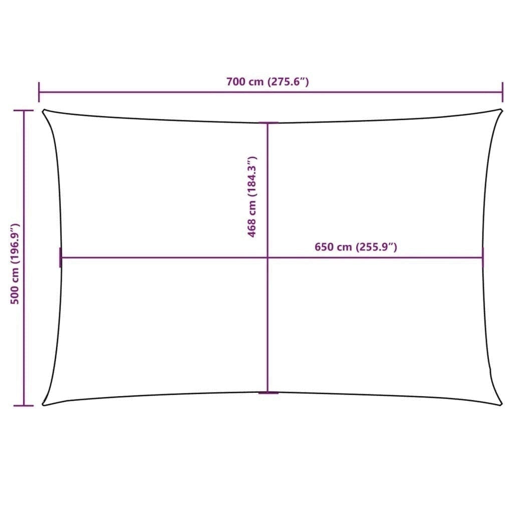 vidaXL Toldo de Vela Rectangular de Tejido Oxford 5x7m Gris Topo - Image 230 of 250