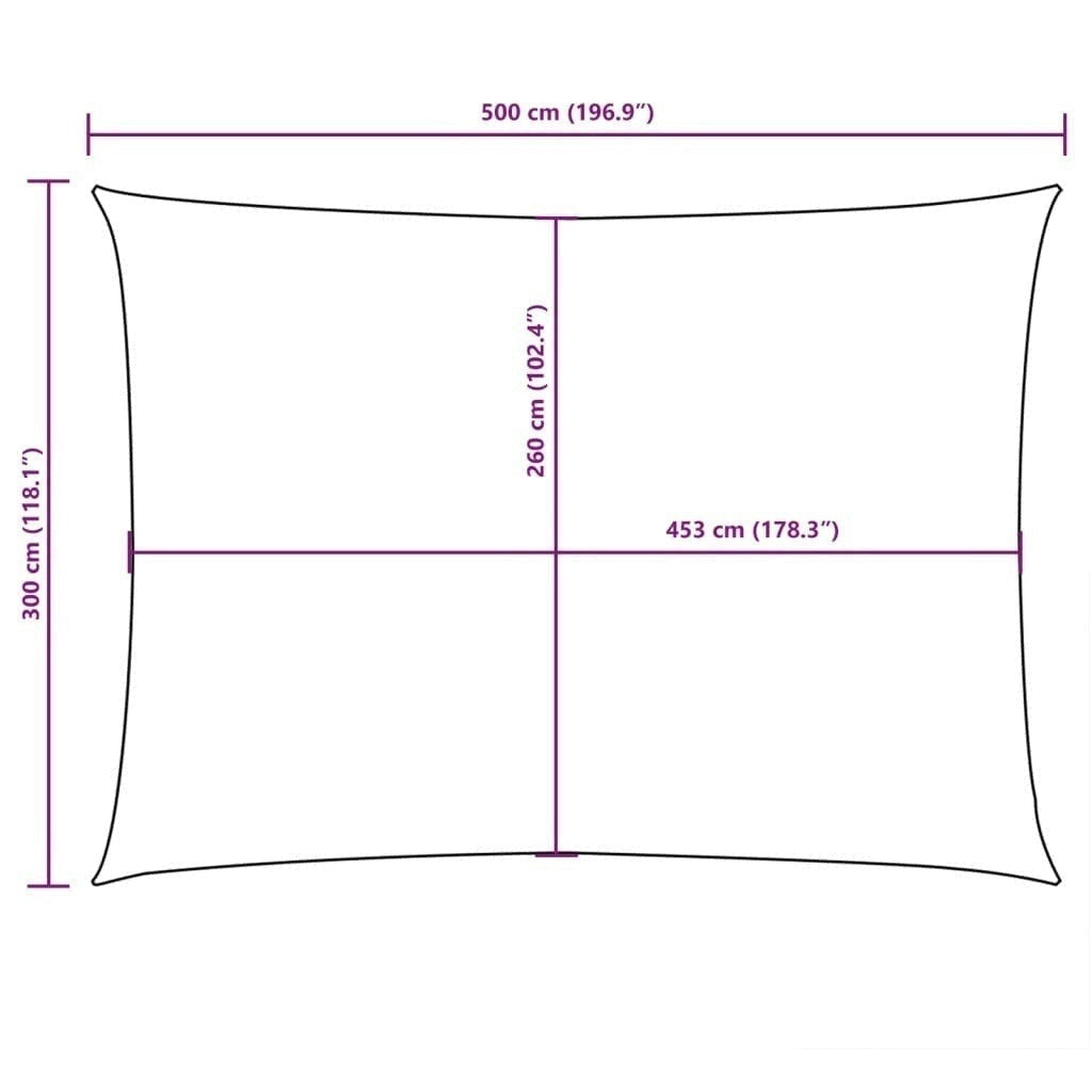 Parasole a Vela Oxford Rettangolare 3×5 m Antracite - Image 58 of 250