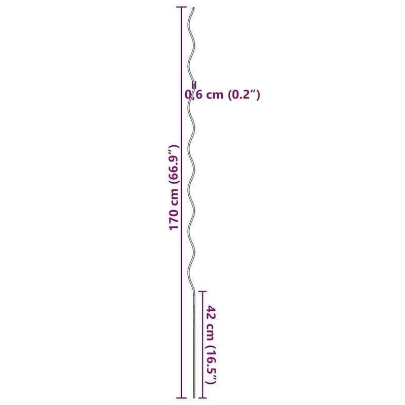 5 pz Supporti a Spirale per Piante 170 cm in Acciaio Zincato - Image 171 of 250