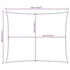 Parasole a Vela Rettangolare in Tessuto Oxford Rivestito in PU 4×5 m Blu - Image 245 of 250