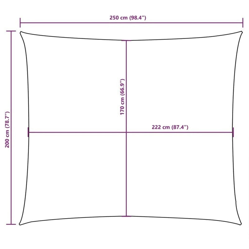 Parasole a Vela Oxford Rettangolare 2×2,5 m Blu - Image 181 of 250