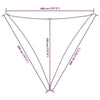 Parasole a Vela Triangolare 4×4×4 m in Tessuto PU Oxford, Bianco - Image 199 of 250