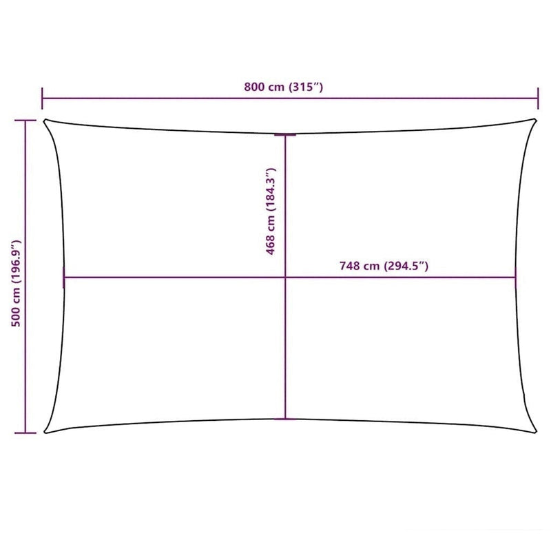 Parasole a Vela Oxford con Rivestimento in PU Rettangolare 5×8 m Antracite - Image 249 of 250