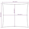 vidaXL Parasol de Vela Cuadrado de Lona Oxford 6x6 m Blanco - Image 225 of 249