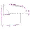 Tenda da Sole Retrattile Manuale con LED 250 cm Gialla e Blu - Image 40 of 170