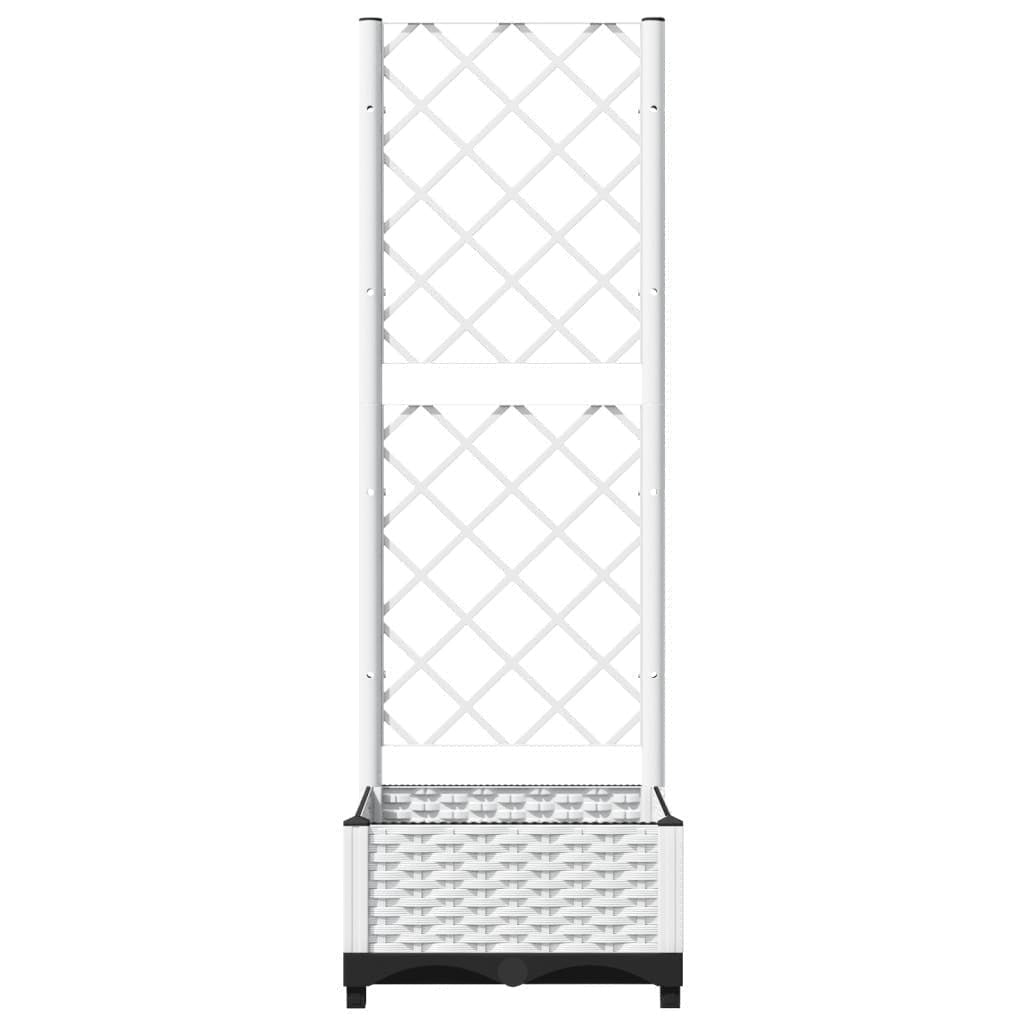 Fioriera da Giardino con Graticcio in PP 40×40×121,5 cm Bianco - Image 244 of 250