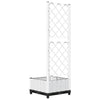 Fioriera da Giardino con Graticcio in PP 40×40×121,5 cm Bianco - Image 249 of 250